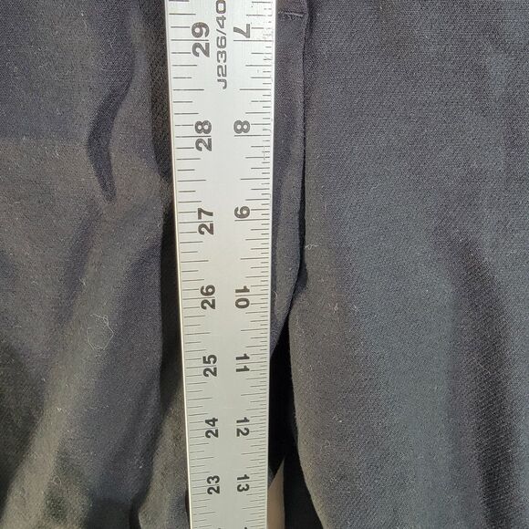 Ann Taylor Factory Black Cotton Blend Trouser Invisible Zipper Women's Size 6 - Picture 8 of 9